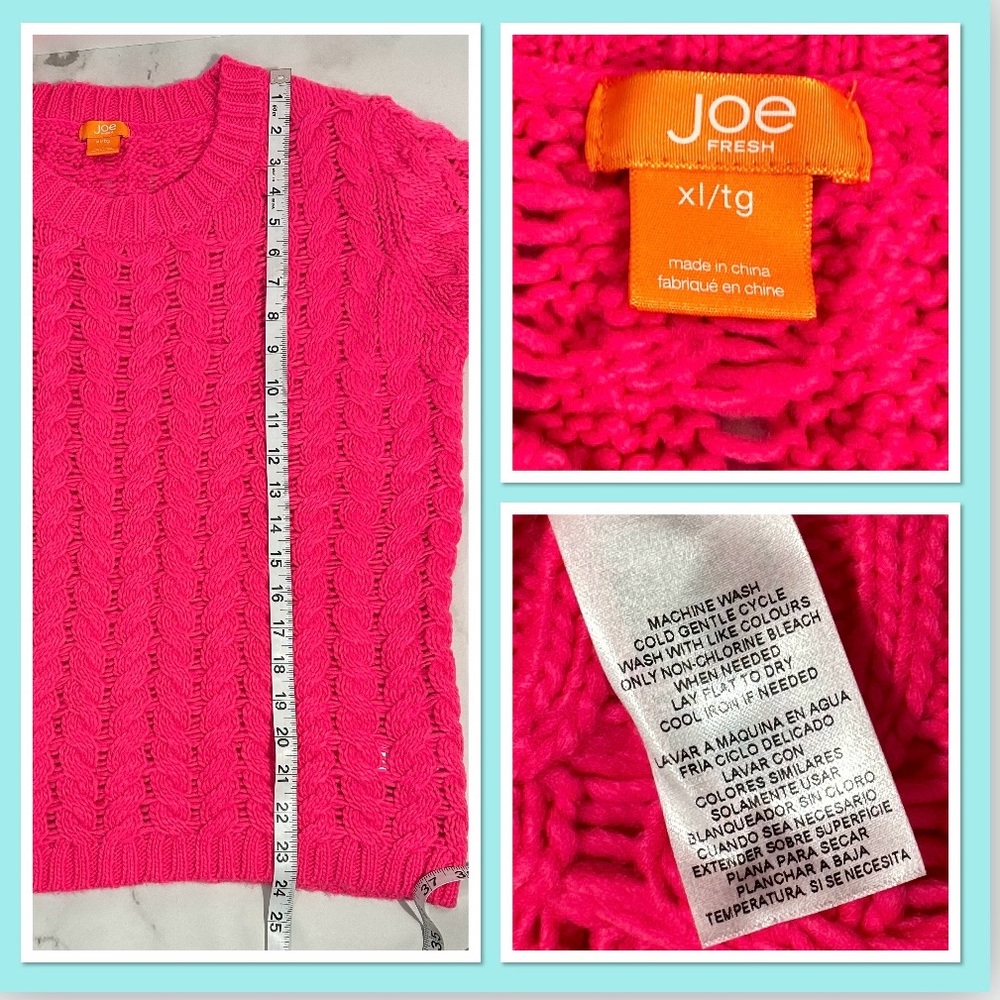 Beautiful Hot Pink Joe Fresh Sweater (EUC) - Picture 2 of 11